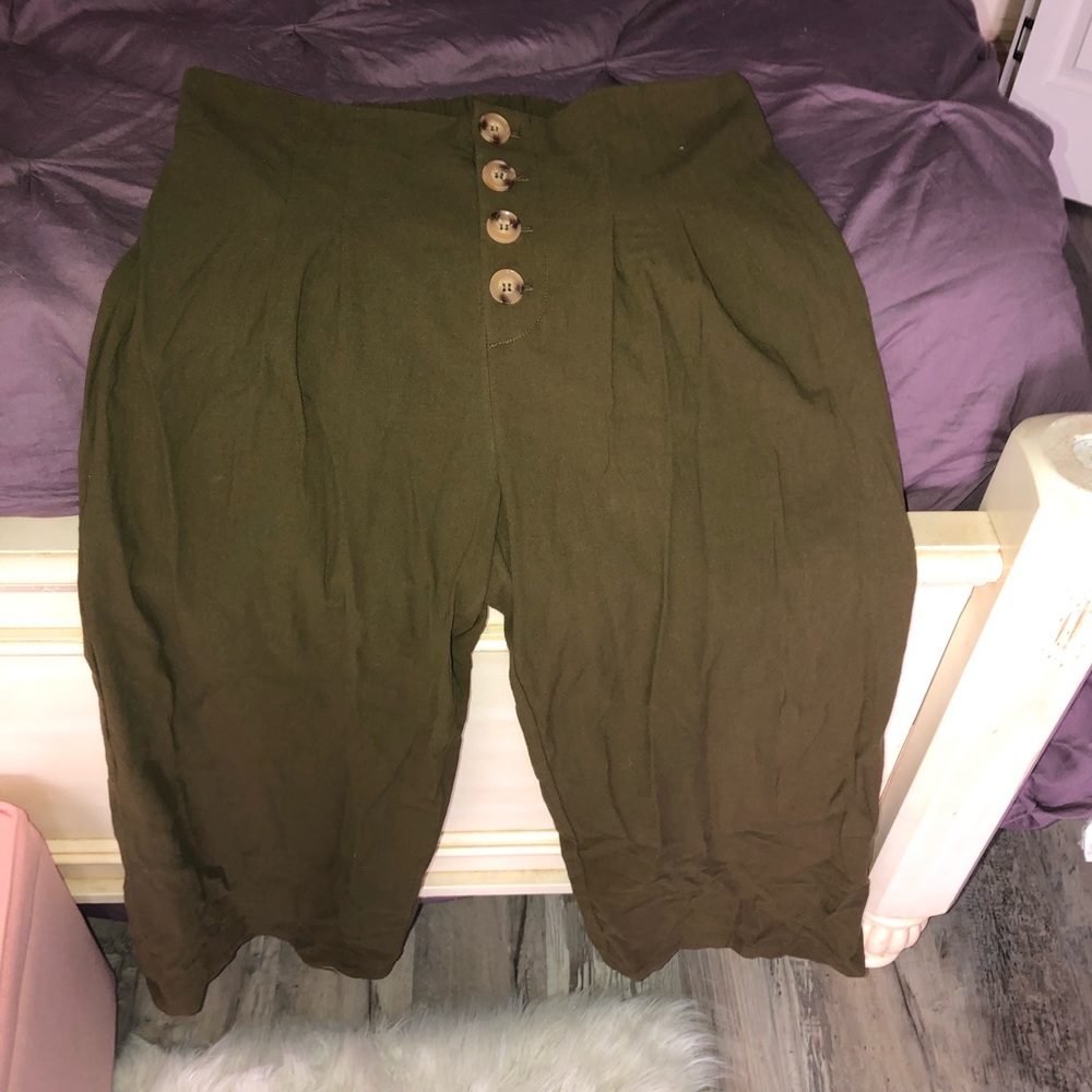 High waisted flowy pants